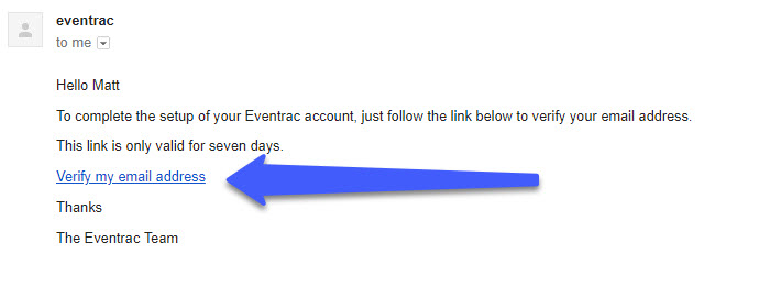 eventrac, How to create an Organiser Account