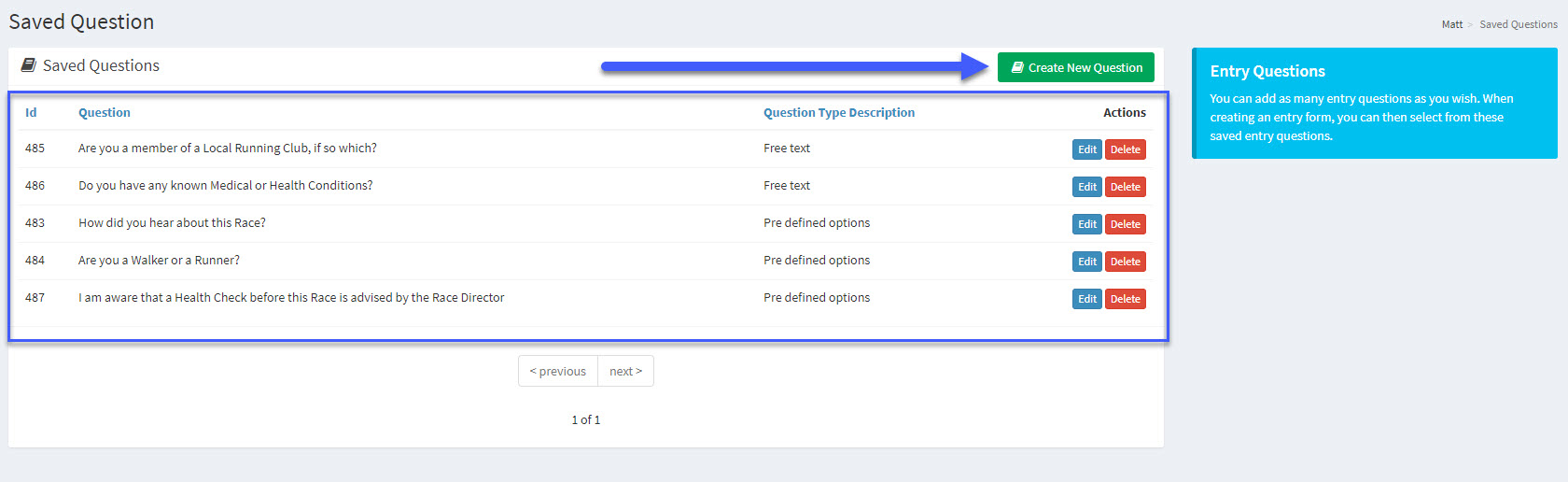 How to Add Custom Questions to your Entry Form