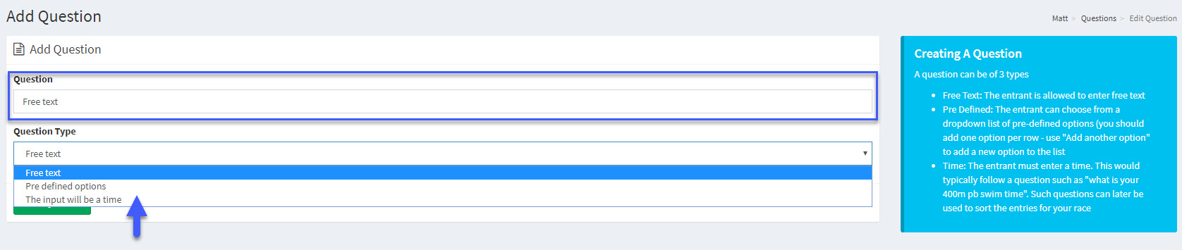 How to Add Custom Questions to your Entry Form